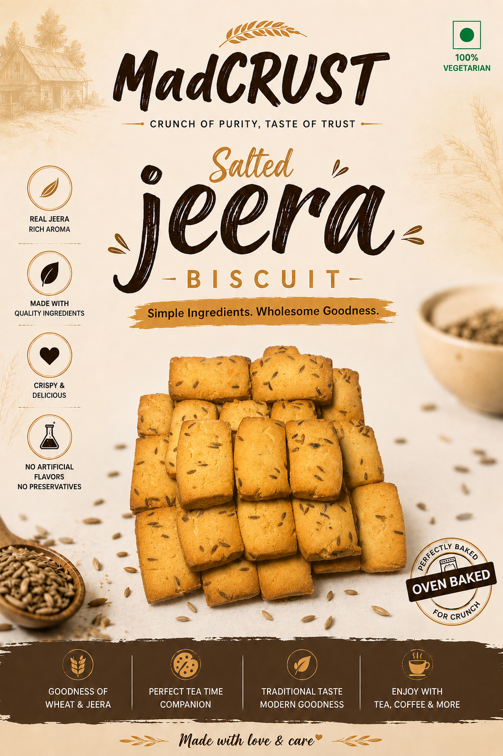 Salted Jeera Biscuits