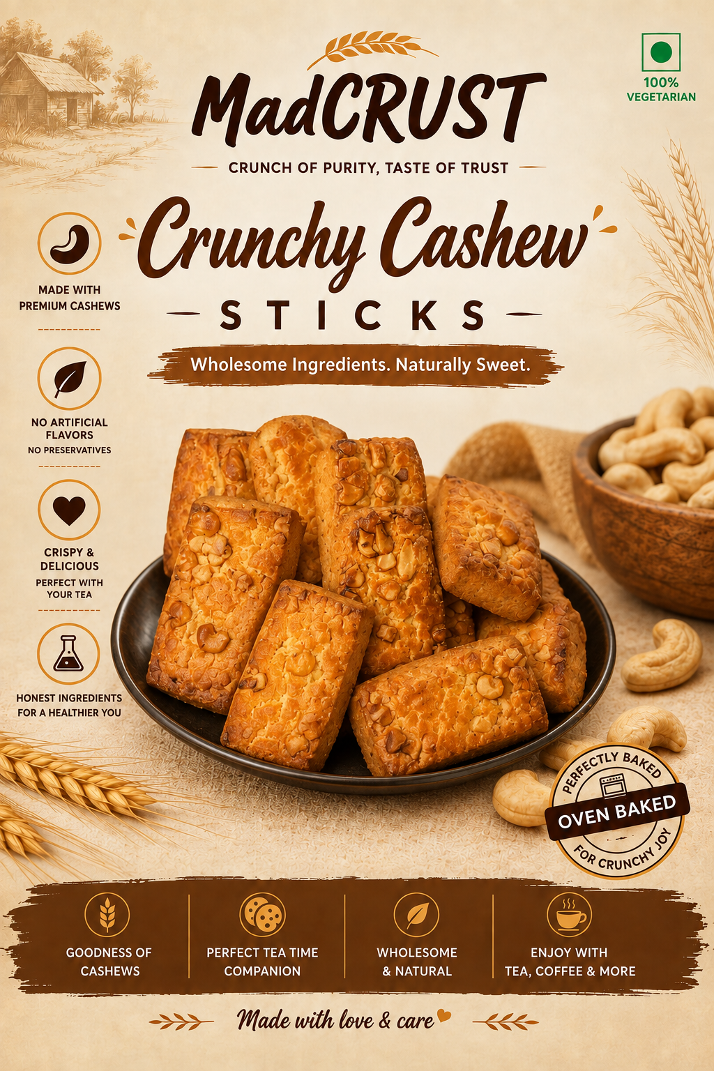Crunchy Cashew Biscuit