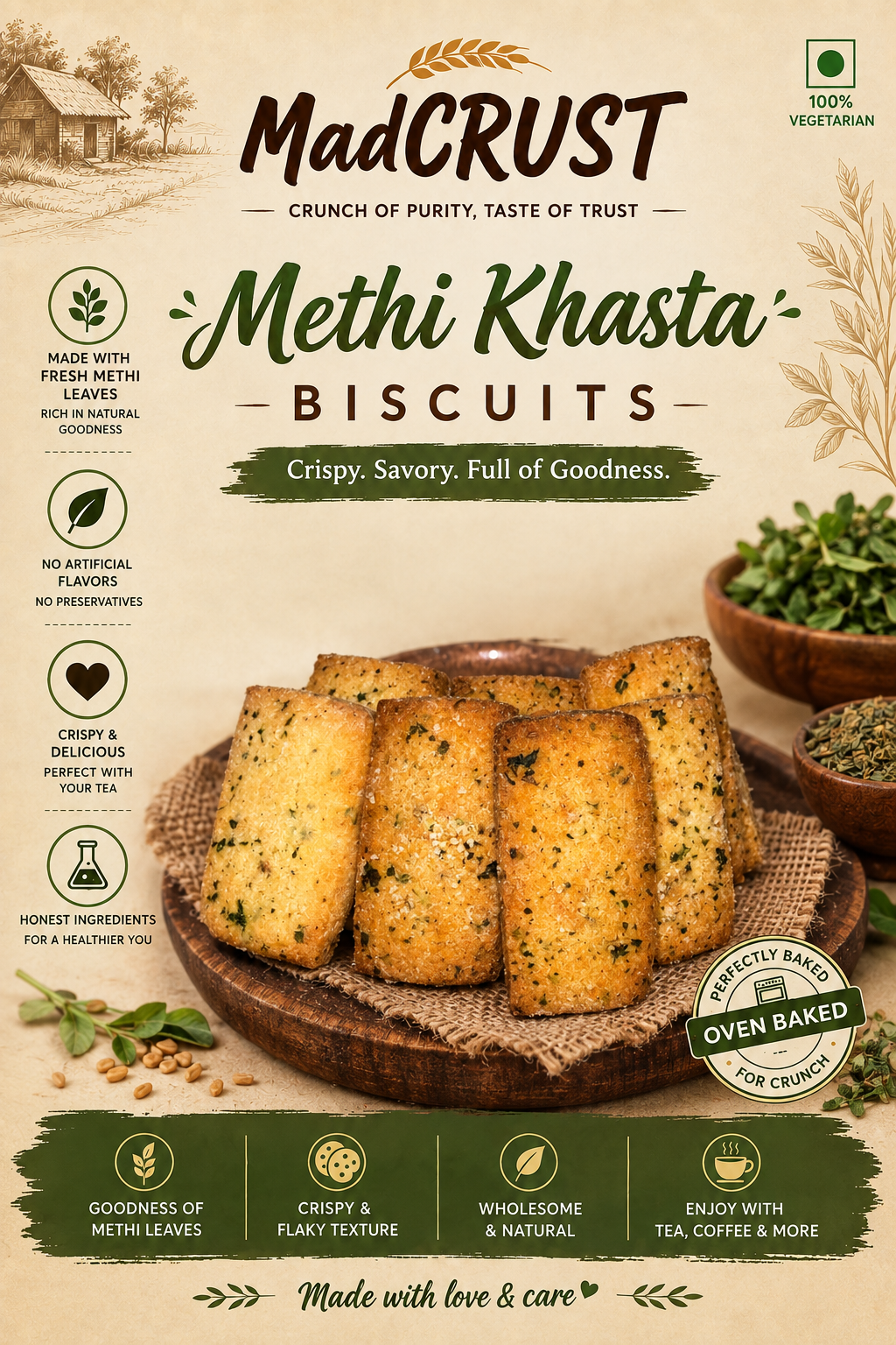Methi Khasta Biscuit